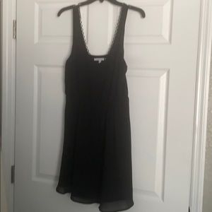 Naked zebra blk dress. Scalloped straps